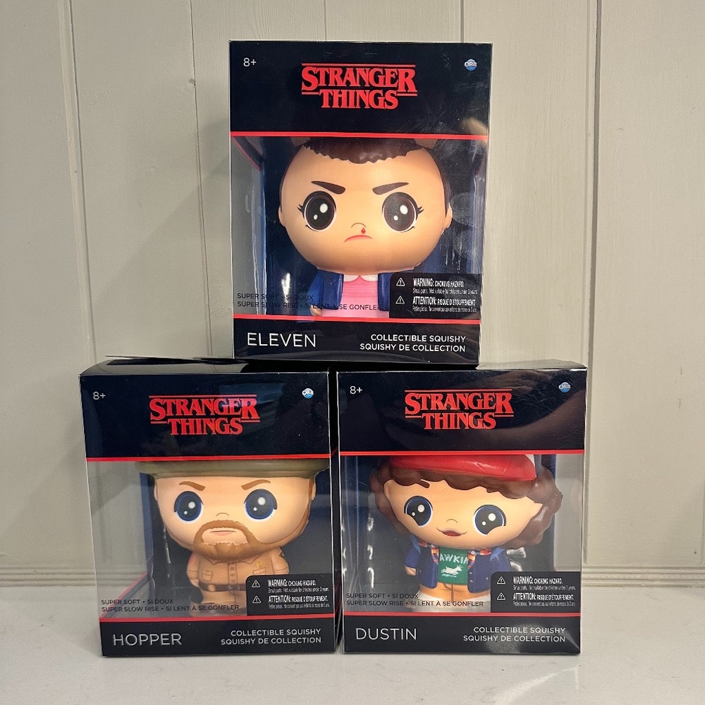 Stranger Things Netflix NEW Collectible Squishy Figures